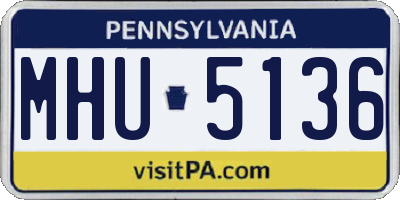 PA license plate MHU5136