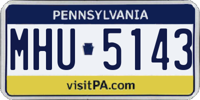 PA license plate MHU5143