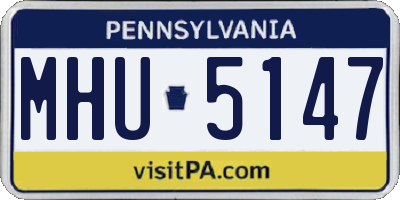 PA license plate MHU5147