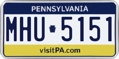 PA license plate MHU5151
