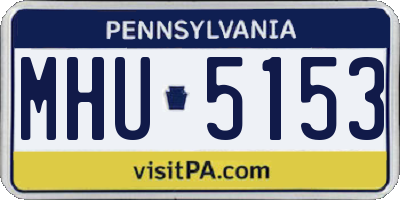 PA license plate MHU5153