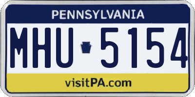PA license plate MHU5154