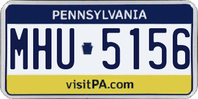 PA license plate MHU5156