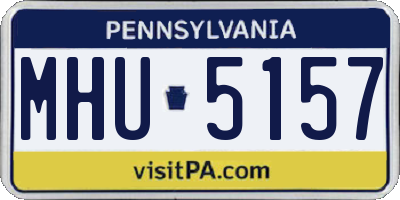 PA license plate MHU5157