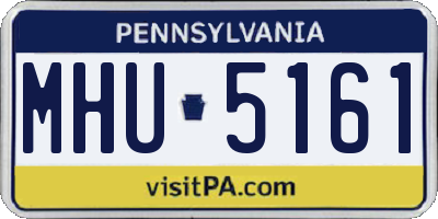 PA license plate MHU5161