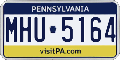 PA license plate MHU5164