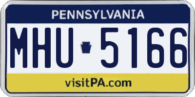 PA license plate MHU5166