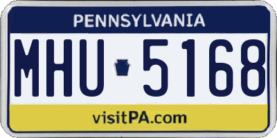 PA license plate MHU5168
