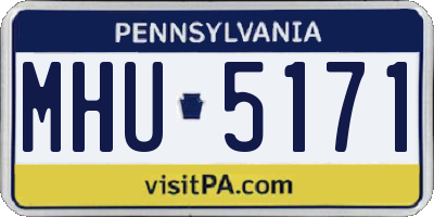 PA license plate MHU5171