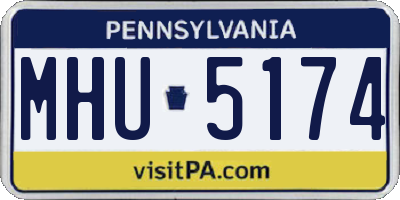 PA license plate MHU5174