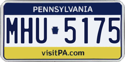 PA license plate MHU5175