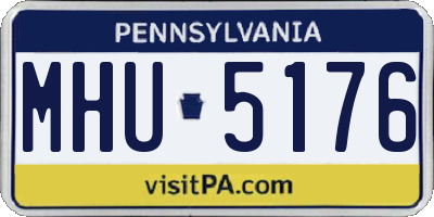 PA license plate MHU5176