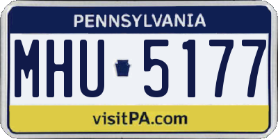 PA license plate MHU5177