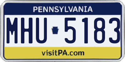 PA license plate MHU5183