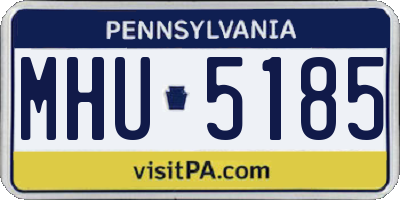 PA license plate MHU5185