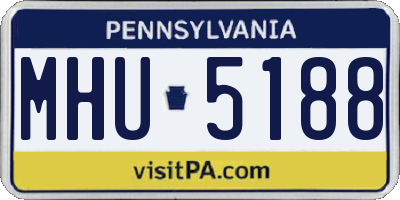 PA license plate MHU5188