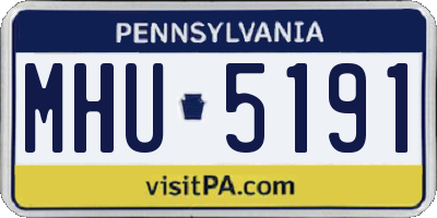 PA license plate MHU5191