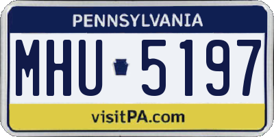 PA license plate MHU5197
