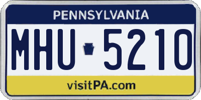 PA license plate MHU5210