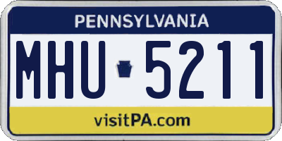 PA license plate MHU5211