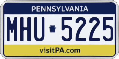 PA license plate MHU5225