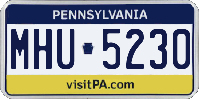 PA license plate MHU5230