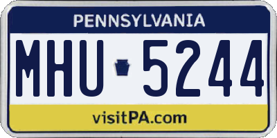 PA license plate MHU5244
