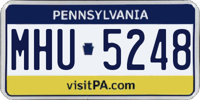 PA license plate MHU5248
