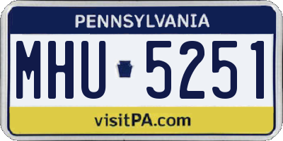 PA license plate MHU5251