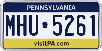 PA license plate MHU5261