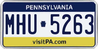 PA license plate MHU5263