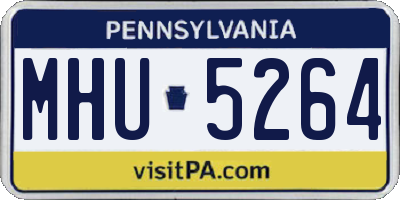 PA license plate MHU5264