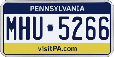 PA license plate MHU5266