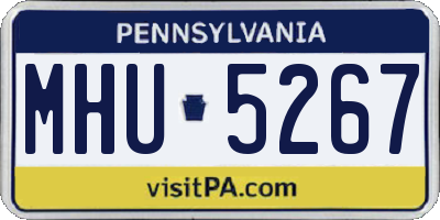 PA license plate MHU5267