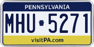 PA license plate MHU5271