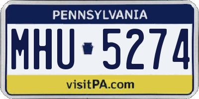 PA license plate MHU5274