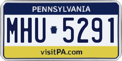 PA license plate MHU5291