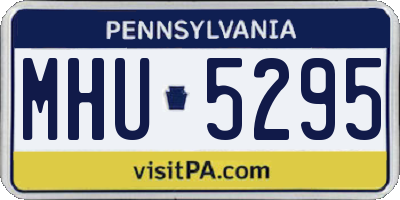 PA license plate MHU5295