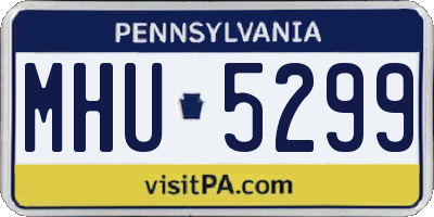 PA license plate MHU5299