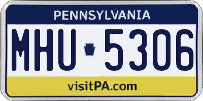 PA license plate MHU5306