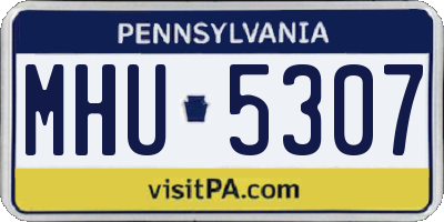 PA license plate MHU5307