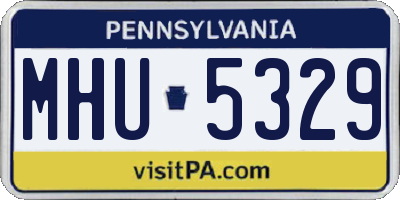 PA license plate MHU5329