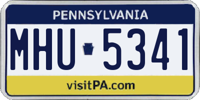 PA license plate MHU5341