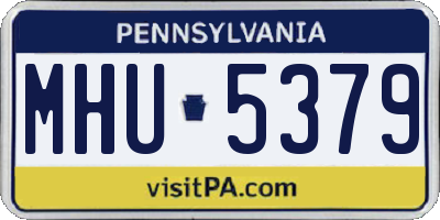 PA license plate MHU5379