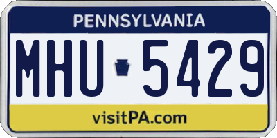PA license plate MHU5429