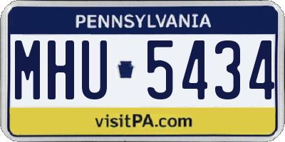PA license plate MHU5434
