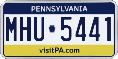 PA license plate MHU5441