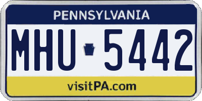PA license plate MHU5442