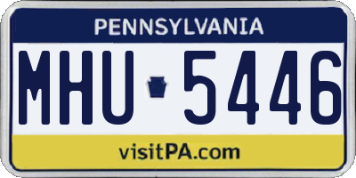 PA license plate MHU5446