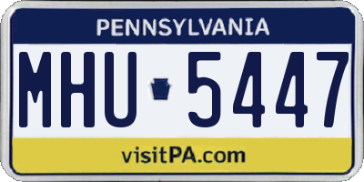 PA license plate MHU5447